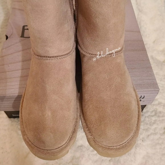 NWT BearPaw Winter Fall Snow Boot Oat & Fur Booties Slipon Boots - Picture 10 of 15